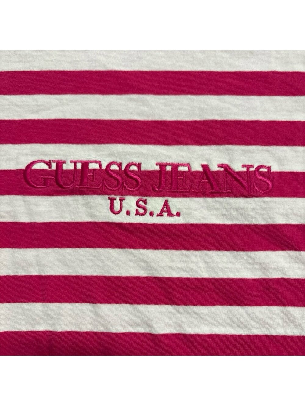 Vintage 90s Guess Jeans Striped T Shirt Georges Marciano Made In USA NWT Medium - Picture 2 of 8